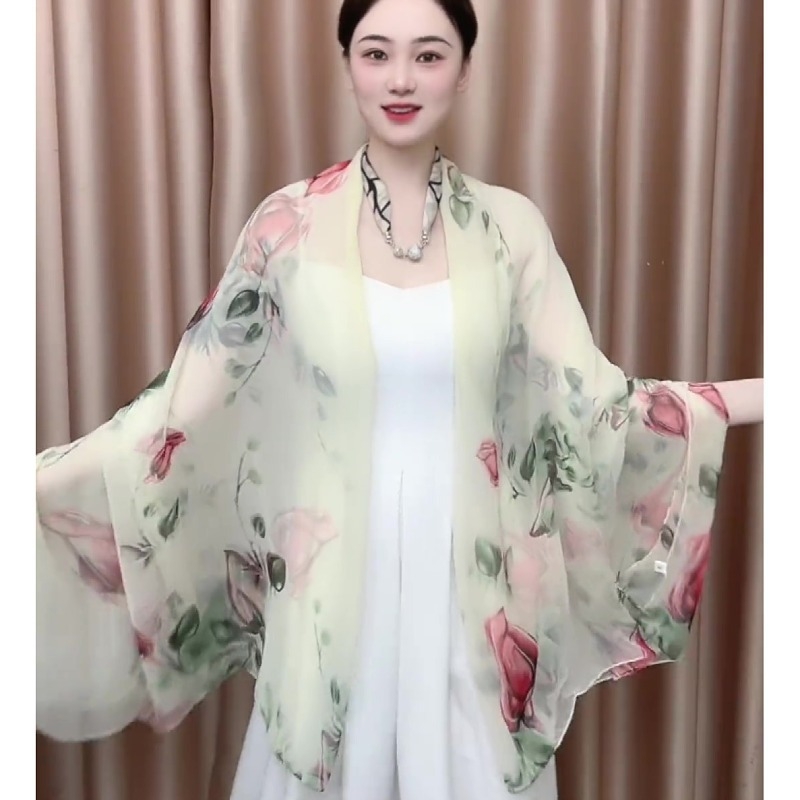 Love Rose eșarfă de vară din fir Yourou, țesătură simplă