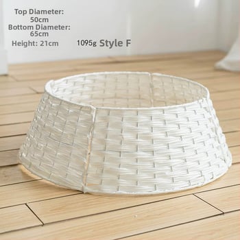 Kalėdų eglutės sijonas – imitacinis rotangas pynimas, trimatis dizainas, rankų darbo, plastmasė