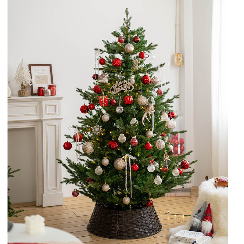 Kalėdų eglutės sijonas – imitacinis rotangas pynimas, trimatis dizainas, rankų darbo, plastmasė