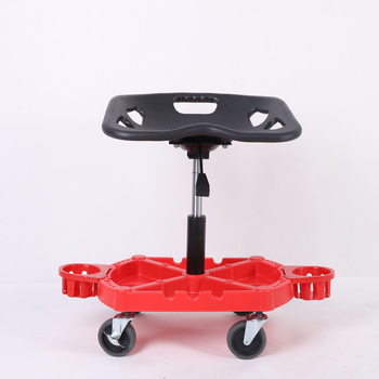 Σκαμπό εργασίας πλυσίματος αυτοκινήτων με τηλεσκοπική ρύθμιση ύψους, τροχοί παντός τύπου και κρεμάστρα (Υλικό: PP; Μάρκα: Orforth; Άδεια ιδιωτικής ετικέτας: Ναι; Προσαρμογή επεξεργασίας: Ναι)