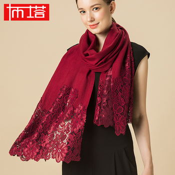 Ptah/Buta șal din lână pentru femei, țesătură plain weave, păstrează căldura, 100% lână, model 4PT389