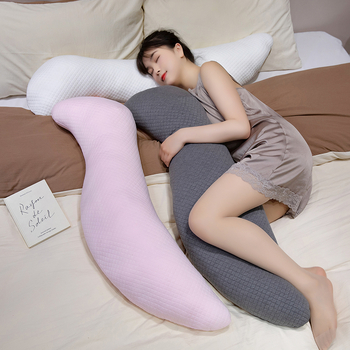 Εργονομικό μακρύ μαξιλάρι ύπνου – κάλυμμα βελούδινο, γέμισμα Space cotton, μοτίβο μονόχρωμο, απλό και μοντέρνο στυλ