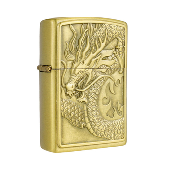 Metalo kerosino žiebtuvėlis su išgraviruotu drakonu, atsparus vėjui, Liu Yanping prekinis ženklas