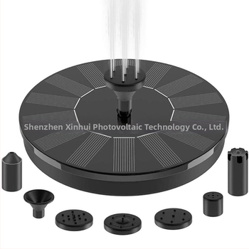 Saulės fontanas tvenkiniams ir sodams – plūduriuojantis lauko vandens elementas su srauto modeliu, energiją taupantis