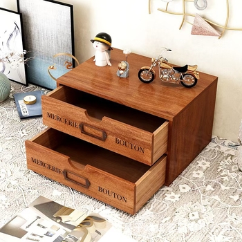 Ξύλινο επιτραπέζιο κουτί αποθήκευσης με συρτάρι - Οργανωτής κοσμημάτων, Μοντέλο 202505016, Στερεό ξύλο, Προσαρμοζόμενο, Μοντέρνο μινιμαλιστικό σχέδιο
