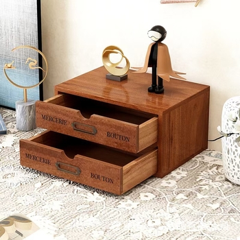 Ξύλινο επιτραπέζιο κουτί αποθήκευσης με συρτάρι - Οργανωτής κοσμημάτων, Μοντέλο 202505016, Στερεό ξύλο, Προσαρμοζόμενο, Μοντέρνο μινιμαλιστικό σχέδιο