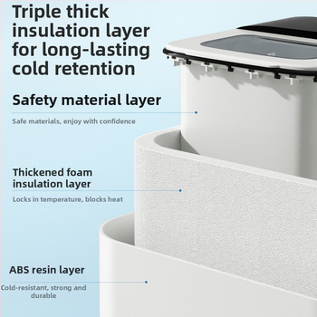 Leshi ledų gamintojas ZB08 – 220V, 100W, talpa 1,5 L, tinka 1–5 asmenims, visiškai automatizuotas apvalių ledinių kubelių gaminimo įrenginys