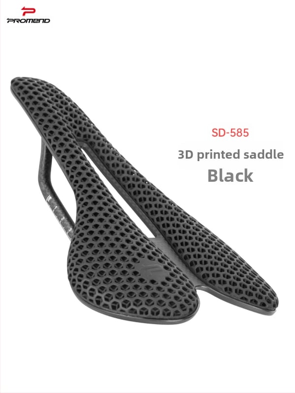 PROMEND Dviratininko sėdynė SD-585, 3D spausdintas anglies pluošto lankas, odos paviršius su medaus lizdo raštu, nailono apatinė korpusas, tinka kalnų dviračiams
