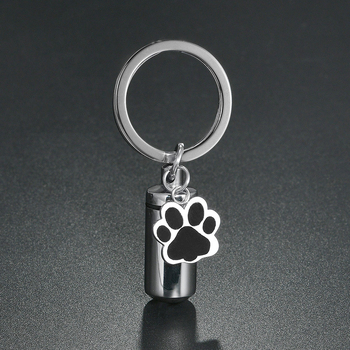 Κλειδοθήκη από ανοξείδωτο ατσάλι, κάψουλα σε σχήμα πατούρας αρκούδας, ανοιγόμενη