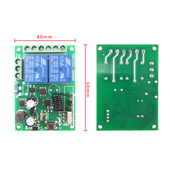 Dviejų kanalų nuotolinio valdymo jungiklis (AC220V; -10–65°C; skirtas lemputėms, durims, langams, kilnojimoms įrangoms, variklių valdymui, siurbliams, vartams)