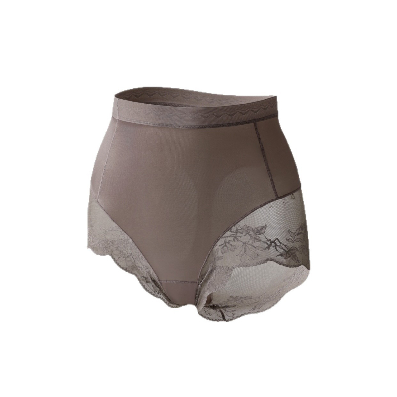 Modelis 297#: Moterų aukšto juosmens kelnaitės iš nailono, kvėpuojantis audinys, įklotas tarpkojyje iš Mulberry šilko