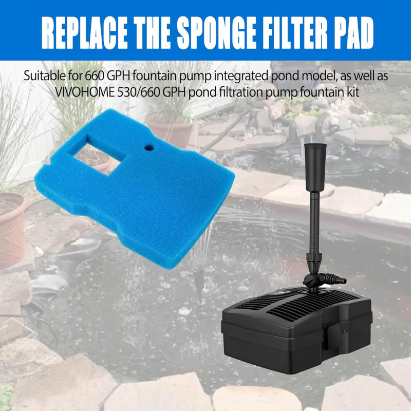 CUF-6000 Tvenkinio filtras – keičiamas kempinės filtras, 660 GPH