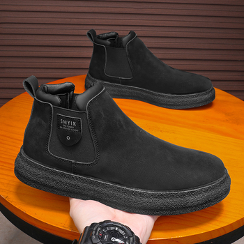 Vyrų rudens lengvosios slip-on sportbačiai, kasdieniam naudojimui, PU viršus, EVA įdėklas, plastikinis padas, kulno aukštis 3–5 cm