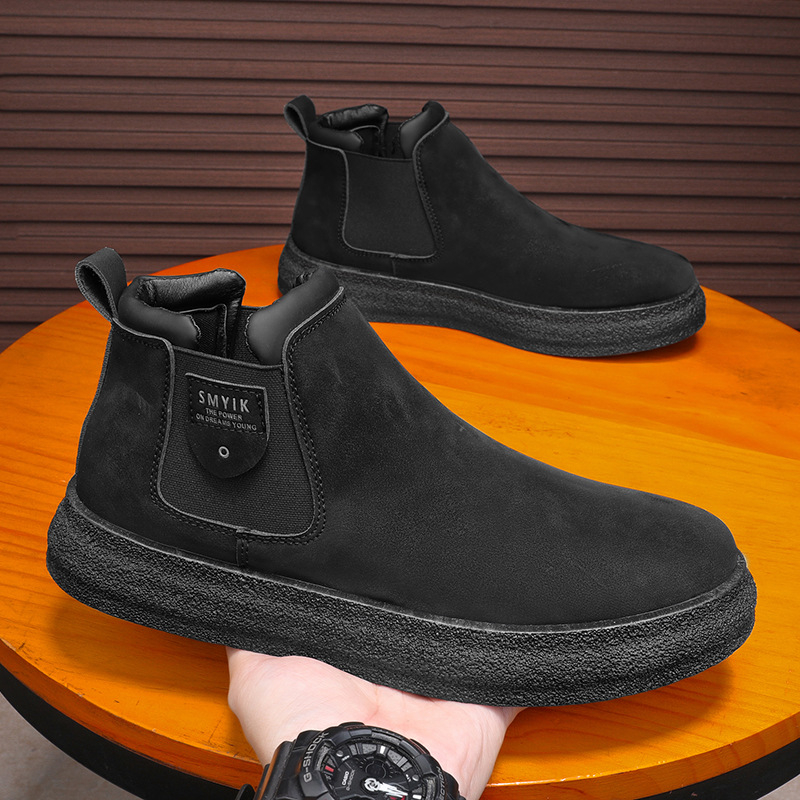 Vyrų rudens lengvosios slip-on sportbačiai, kasdieniam naudojimui, PU viršus, EVA įdėklas, plastikinis padas, kulno aukštis 3–5 cm