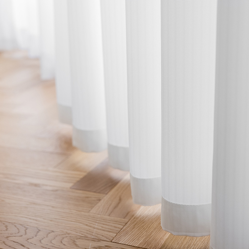 Fantominė tinklo užuolaida, skaidriai praeinanti šviesa, sustiprintas poliesteris, dalinis šešėlių užtemimas 40-70%, svetainėi, miegamajam, balkonui, įlankos langui — šiuolaikinis minimalistinis stilius, įrengimas galimas, procesas 21982091793