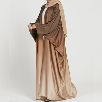 Μακρύ cardigan φόρεμα με gradient tie-dye σε πολυεστέρα, μανίκια με σχήμα νυχτερίδας, 95%+ πολυεστέρας, Άνοιξη 2024