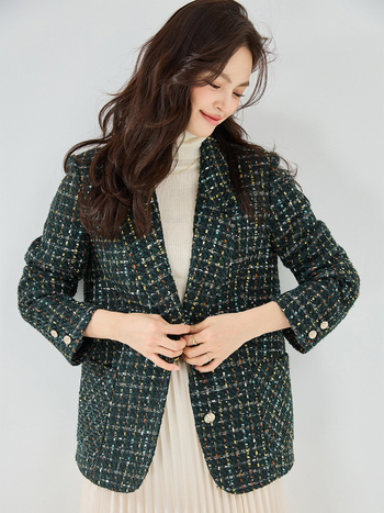 Női blézer viszkóz rostból, kosztüm-nyakkal, hosszú ujjú, városi üzleti stílus