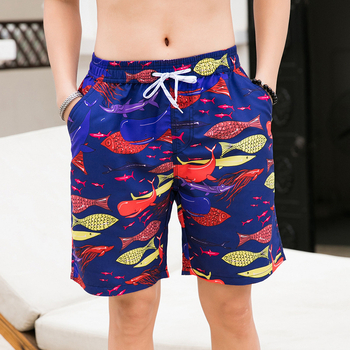 Unisex plaukimo šortai su gėlių raštu, greitai džiūnantis poliesteris, audinys 130 g/m²