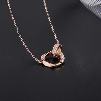 Κολιέ Mobius με ασημένιο 999, O-αλυσίδα, ηλεκτροπλατίωση, unisex, λαφρύς πολυτελής στυλ