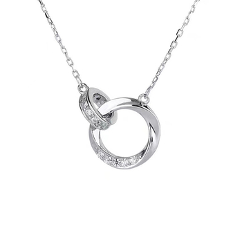 Κολιέ Mobius με ασημένιο 999, O-αλυσίδα, ηλεκτροπλατίωση, unisex, λαφρύς πολυτελής στυλ