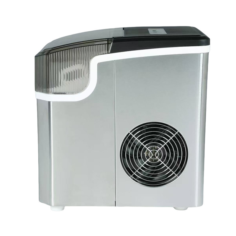 Kompaktiška nerūdijančio plieno ledų gamybos įranga, visiškai automatizuota; talpa 1,5 L, įtampa 100-240V, galia 85W