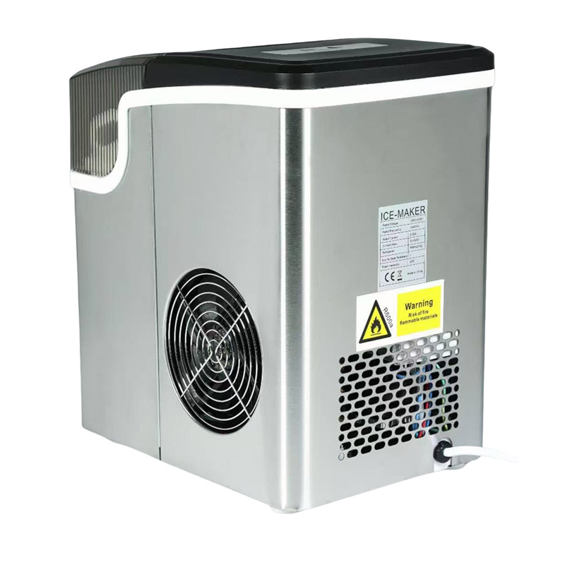 Kompaktiška nerūdijančio plieno ledų gamybos įranga, visiškai automatizuota; talpa 1,5 L, įtampa 100-240V, galia 85W