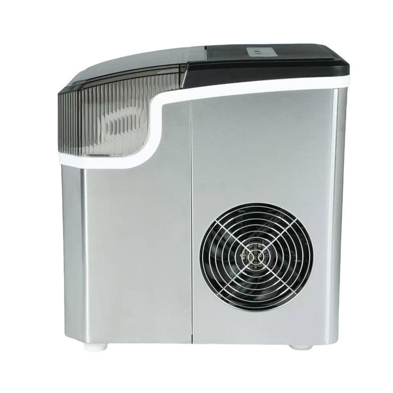 Kompaktiška nerūdijančio plieno ledų gamybos įranga, visiškai automatizuota; talpa 1,5 L, įtampa 100-240V, galia 85W