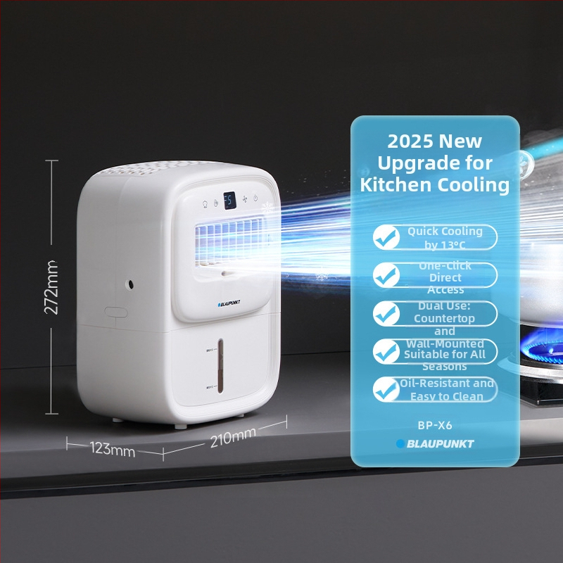 Virtuvės miglos ventiliatorius X6, USB maitinimas, 220V, 32W, osciluojantis