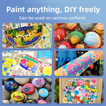 Akriliniai markeriai su dviem galiukais: tvirta viršūnė ir taškinė viršūnė, vandens pagrindas, neprasiskverbia per popierių, DIY