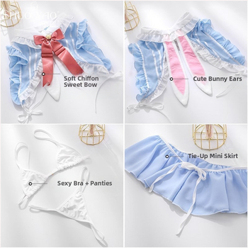 Lolita stiliaus Bunny Girl apatiniai, poliesteris, pagrindinis pluoštas 90–95%, unisex, Shuyao, 2024 m. vasara