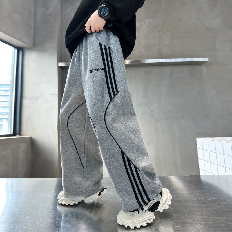 Παντελόνια για αγόρια, casual στυλ, 85% βαμβάκι, μακριά παντελόνια, μέση με ελαστικό, για ηλικίες 8+ ετών, Άνοιξη-Φθινόπωρο