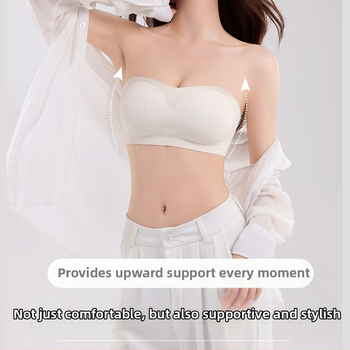 Liemenėlė be petnešių su gilia iškirpte, Push-Up, 3/4 puodelio, nuimamos dvigubos petnešėlės