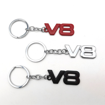 Breloc pentru mașini V8, design creativ personalizat, aliaj de zinc, stil minimalist modern