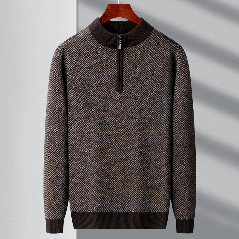 Kašmyro megztinis 100%; tankus žieminis modelis; apvalus kaklo iškirptė; ilgos rankovės; standartinė ilgis 50–65 cm