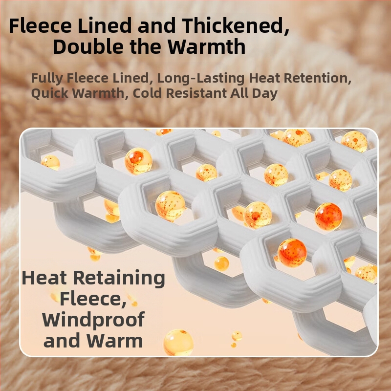 Полиестерни топли ски ръкавици с флийс подплата, дебели за зимни спортове и колоездене, защита на дланта