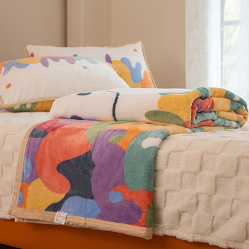 Pieno veliūro pledas – Poliesteris, 1000–1500 g, Keturi metų laikai, Cheminis pluoštas