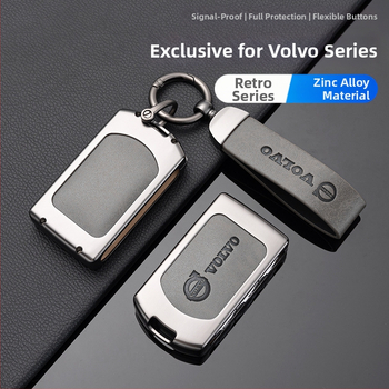 Volvo raktų dėkliukas su sagtimi – cinko lydinys, aukštos kokybės, suderinamas su XC60, XC90, S90, S60, V40, V90, S60L