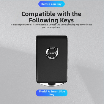 Volvo raktų dėkliukas su sagtimi – cinko lydinys, aukštos kokybės, suderinamas su XC60, XC90, S90, S60, V40, V90, S60L