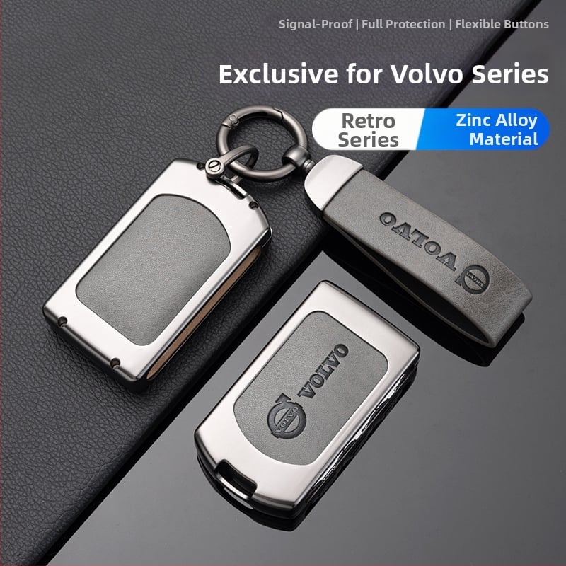 Volvo raktų dėkliukas su sagtimi – cinko lydinys, aukštos kokybės, suderinamas su XC60, XC90, S90, S60, V40, V90, S60L