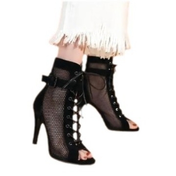 PU viršus, piršto atveriamas (peep-toe), išpjovos dizainas, aukštakulniai, sagties užsegimas