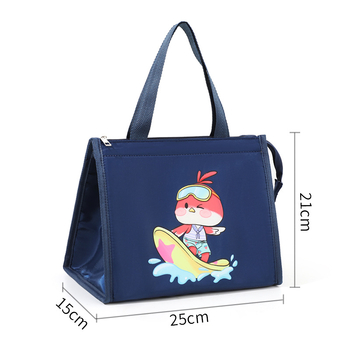 Maisto dėžutės krepšys su mielu karikatūriniu stiliumi, Oxford audinys, palaiko šilumą ir šaltį, universalus naudojimas