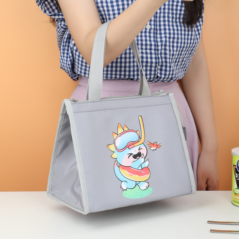 Torba za ručak s slatkim karikaturnim stilom, Oxford platno, zadržava toplinu i hladnoću, univerzalna upotreba