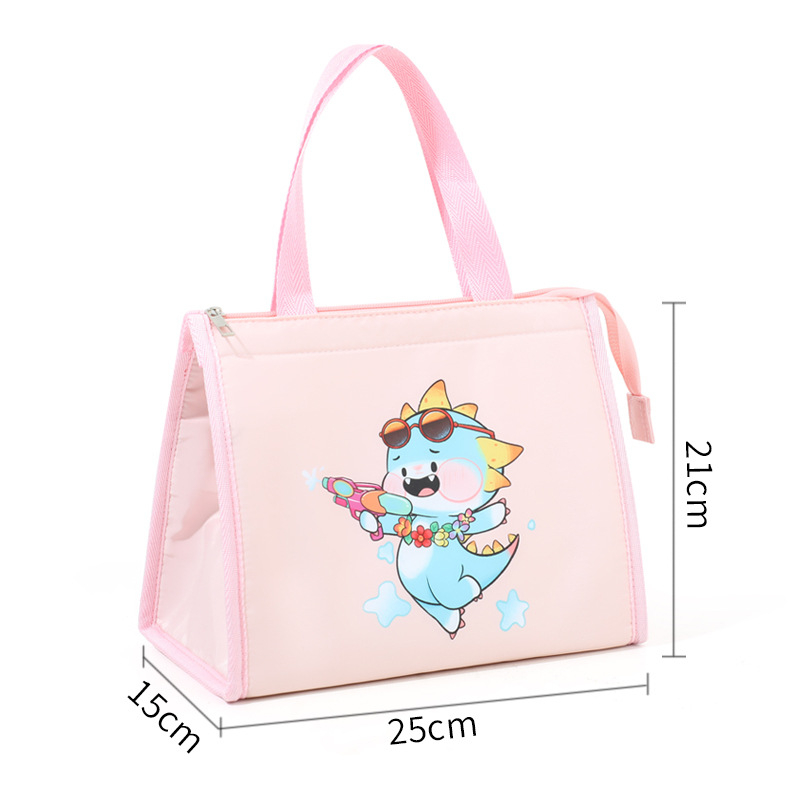 Maisto dėžutės krepšys su mielu karikatūriniu stiliumi, Oxford audinys, palaiko šilumą ir šaltį, universalus naudojimas