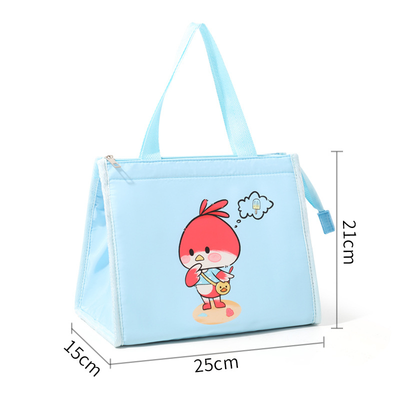 Maisto dėžutės krepšys su mielu karikatūriniu stiliumi, Oxford audinys, palaiko šilumą ir šaltį, universalus naudojimas