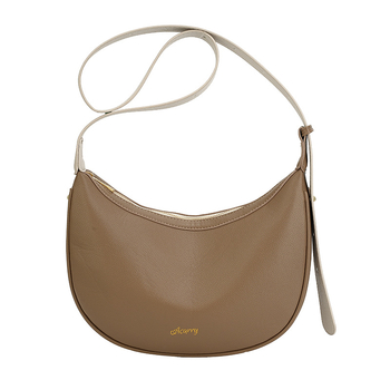 Női crossbody táska puha PU bőrből, dumpling-formájú, cipzáras záródás, belső cipzáras zseb