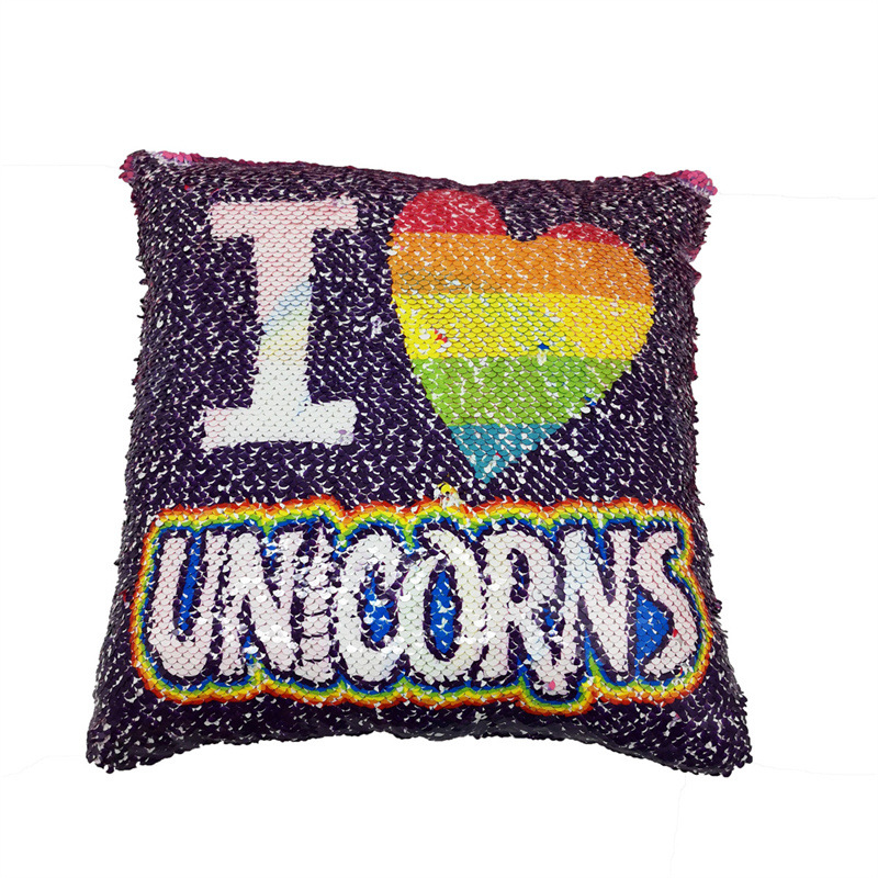 Dviviečių blizgučių pūkų pagalvė su animaciniu dizainu, apverčiama, užpildas PP medvilnė