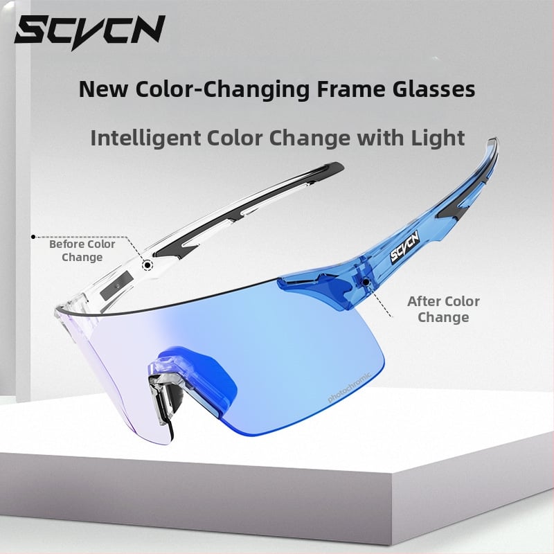 SCVCN Dviračių akiniai su TR90 rėmeliu, atsparūs vėjui, suderinami su dioptriniais akiniais