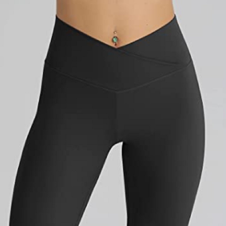 Γυναικείοι παντελόνες με ψηλή μέση, μικρο-φλάιρ σε ευρεία γραμμή, υπερελαστικό ύφασμα (79% πολυεστέρας)