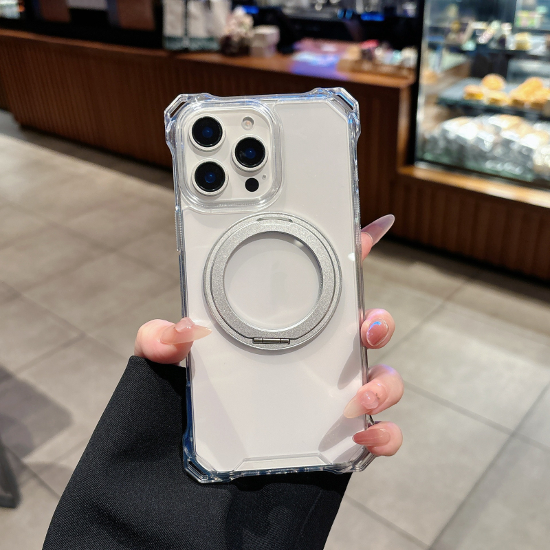 Keturių kampų kilpelė sukiojamas dėklas iPhone 11/12/13/14/17 Pro/Pro Max – PC+TPU, injekcinis liejimas, magnetinis prisijungimas, kritimo atsparumas