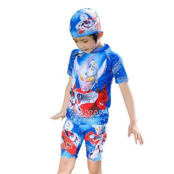Παιδικό μαγιό δύο τεμαχίων για αγόρια με σχέδιο καρτούν, γρήγορο στέγνωμα και προστασία από τον ήλιο, 3–13 ετών, πολυεστερικό 85% με φόδρα 15%